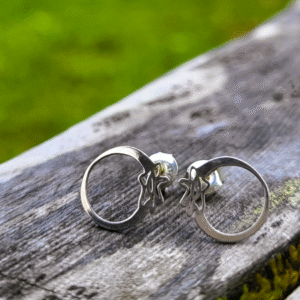 kolczyki czarna jagoda srebro