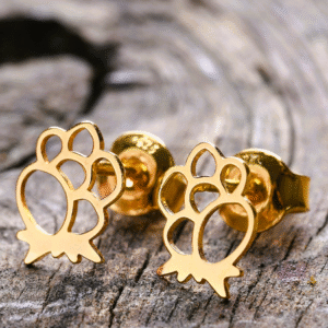 kolczyki malina moroszka srebro pozłacane