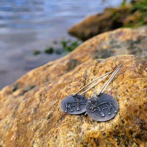 kolczyki renifer srebro